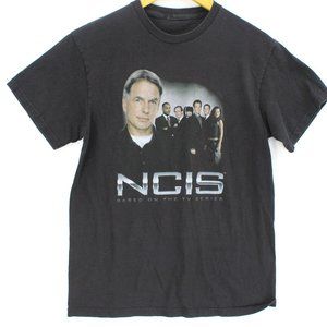 Vintage NCIS T-Shirt Men's Promo Anchor Logo Black Washed CBS TV Show Small 00's